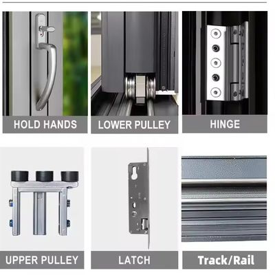 Алюминиевое складное окно в современном стиле с изоляционным закаленным стеклом и индивидуальной толщиной стекла