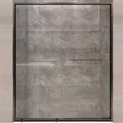 Бесрамный дизайн Легкая установка 8 мм двойная стеклянная раздвижная дверь душа
