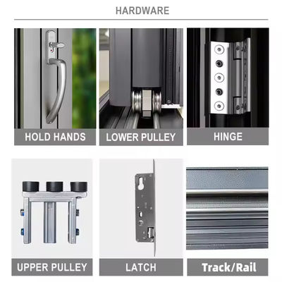 Алюминиевые звуко- и водонепроницаемые изоляционные двери стеклянные