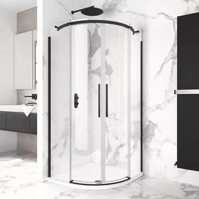 Боковая раздвижная стеклянная перегородка для ванной комнаты из алюминия и стекла, нержавеющая сталь, душевая кабина