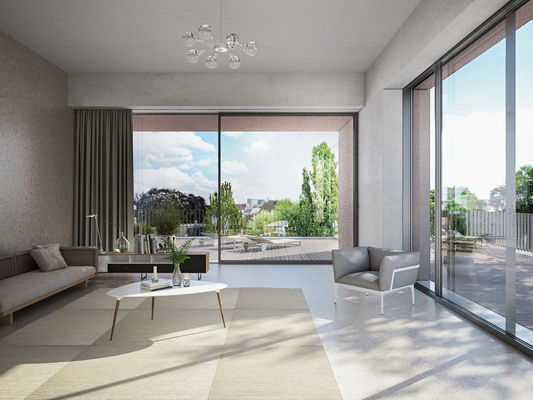 Раздвижная дверь с алюминиевой рамой, дверь с панелью из закаленного двойного стеклопакета