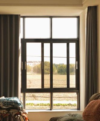 Терморазрывное ветроустойчивое солнцезащитное алюминиевое раздвижное окно с закаленным стеклом