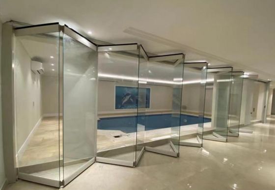 Устойчивость к тайфунам закаленное стекло двухслойные двери высокая безопасность настраиваемая