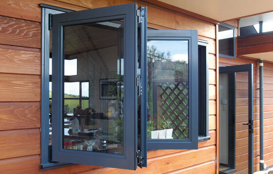 Прочные коммерческие и жилые алюминиевые складные окна с двойным остеклением