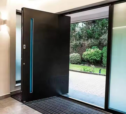 Внутренняя дверь из алюминия из нержавеющей стали с прозрачным стеклом и толщиной рамы 1,8 мм